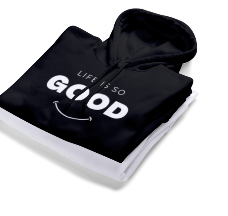 Alternative view of Life is so Good - Unisex Hoodie